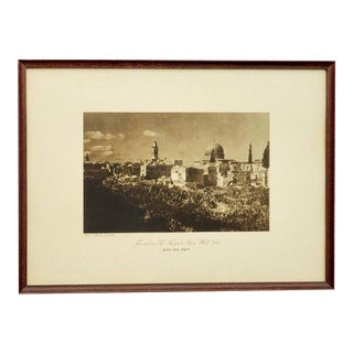 1920s "Jerusalem, The Temple Place West Side" Photogravure by Yaacov Ben-Dov, Framed For Sale