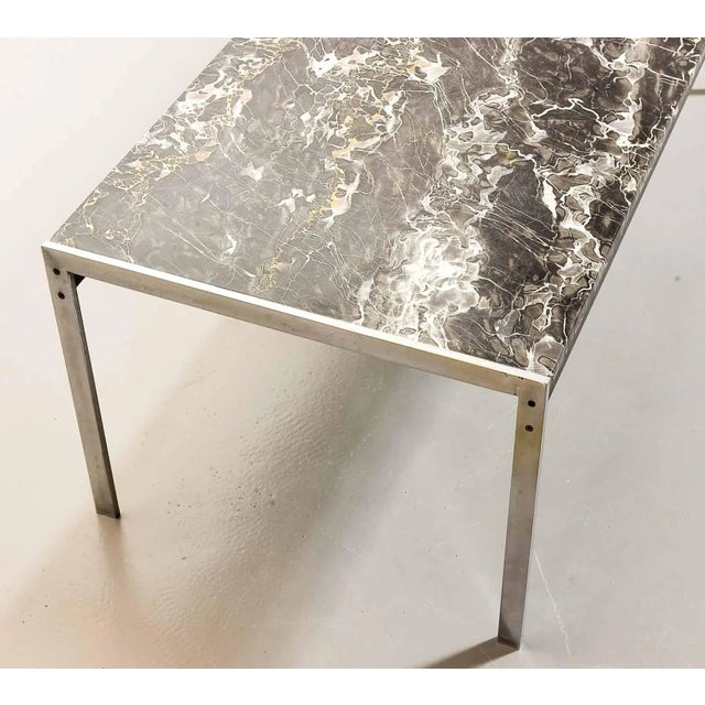 Black Marble and Brushed Steel Coffee Table by Kho Liangh for Artifort, 1960s For Sale - Image 10 of 17