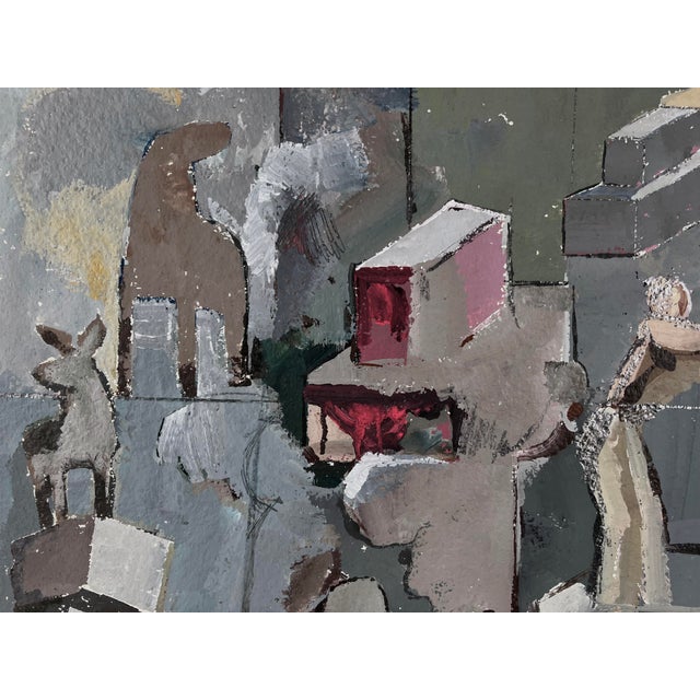 1970s Abstract Figural and Pediments - Two Sided Art by James Coughlin For Sale - Image 5 of 11