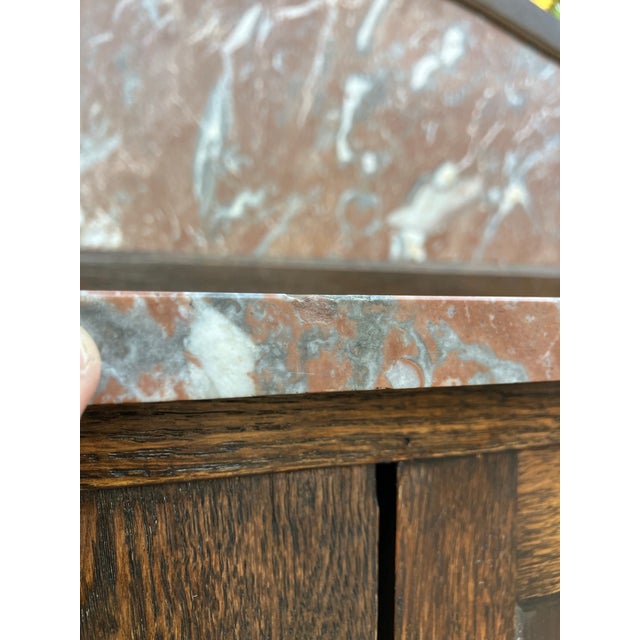 Antique English Washstand W/ Pink Marble For Sale - Image 10 of 10