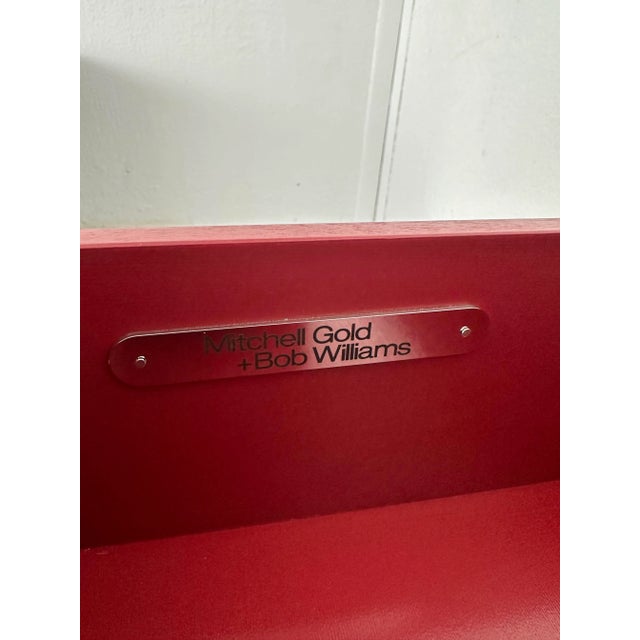 Metal Mitchell Gold Bob Williams Malibu 1 Drawer Side Table For Sale - Image 7 of 7