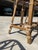 1990s Pair of Vintage French Bistro Bar Stools With Oval Medallion Backs in Honey Woven Rattan For Sale - Image 5 of 12