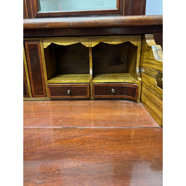 Bookcase with Mahogany Secretaire, 1940s For Sale - Image 3 of 13