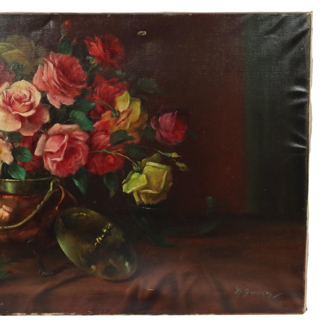 M. Goossens, Still Life Composition, 1950s, Oil Painting on Canvas For Sale - Image 6 of 18
