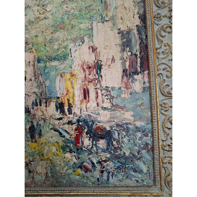 Mid-Century European Abstract Street Scene For Sale In San Francisco - Image 6 of 8