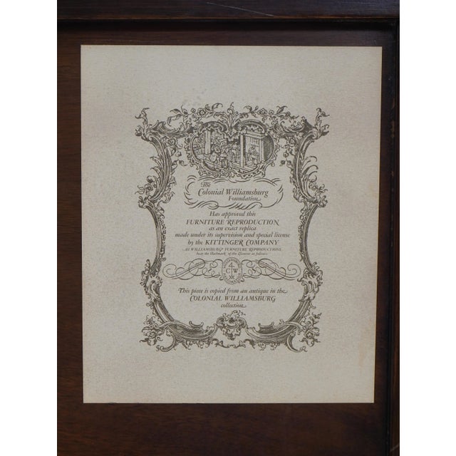 Kittinger Colonial Williamsburg Cw-87 Mahogany Sideboard For Sale - Image 12 of 12