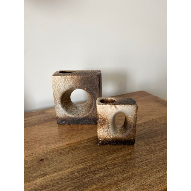 Marius Van Woerden “Fat Lava” Chimney Vases, Gouda, Holland 1970s-a Pair For Sale - Image 4 of 11