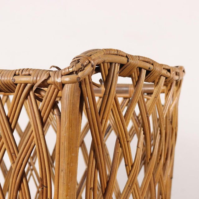 Mid 20th Century Vintage Bamboo Cradle, Italy, 1960s For Sale - Image 5 of 9