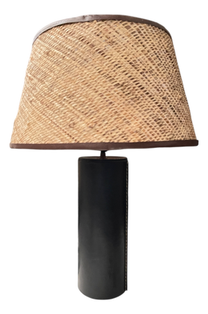 Vintage Stitched Leather Lamp by Jacques Adnet, 1950s