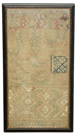 Mary Campbell of Scotland George II Needlework Sampler, 1747