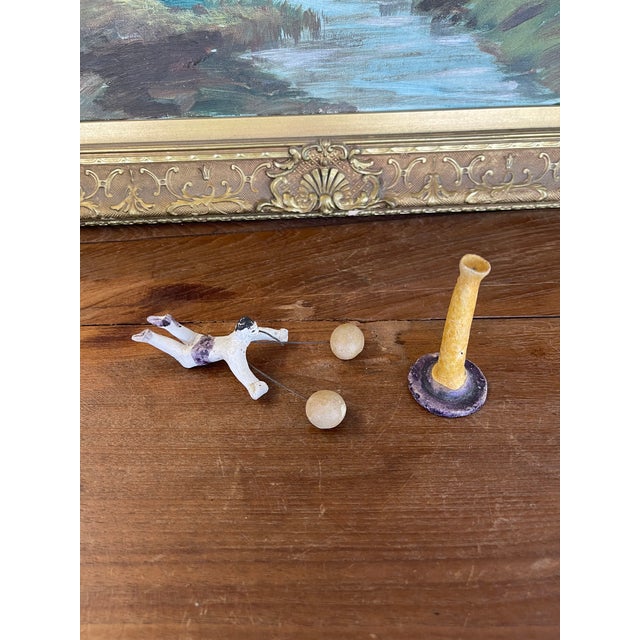 Purple Antique Strongman Acrobat Toy With Balancing Weights, Late 19th Century. For Sale - Image 8 of 10