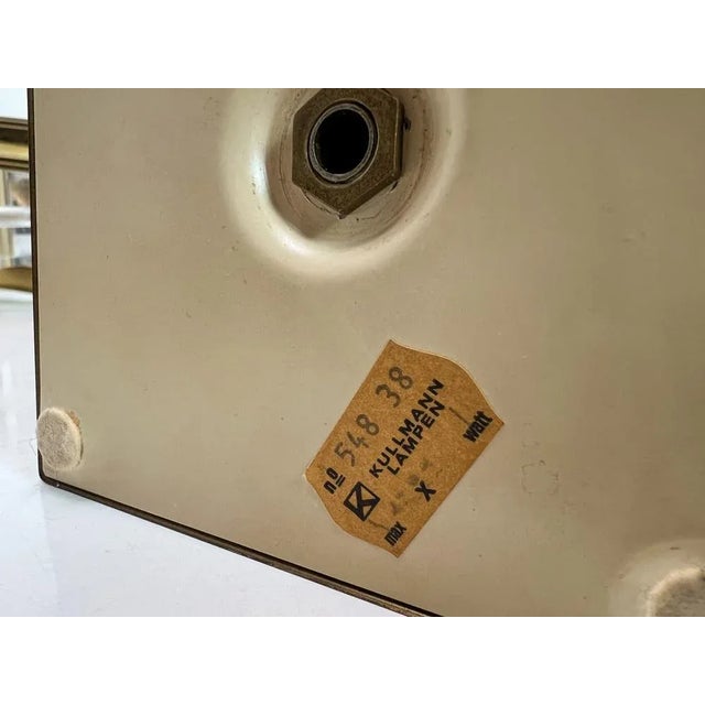 Goldenrod Mid-Century Brass and Acrylic Column Table Lamps, 1970, Set of 2 For Sale - Image 8 of 13