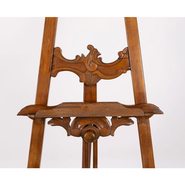 Brown Antique Rococo Revival Walnut Artist's Easel, 1880 For Sale - Image 8 of 17