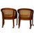 1970s Set of 4 Bent Oak & Cane Tub Chairs on Casters W/ Royal Blue Cushions in the Manner of Ward Bennett For Sale - Image 13 of 18