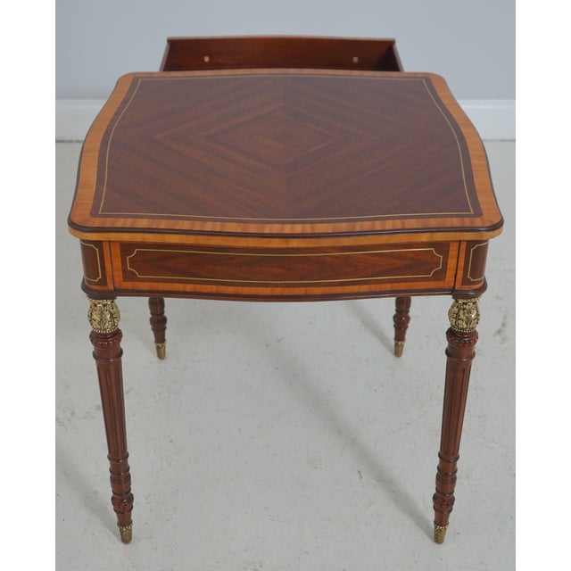 Pair Theodore Alexander French Mahogany Lamp Tables For Sale - Image 15 of 18