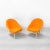 Set of Shell Armchairs in Orange, 1960s For Sale - Image 10 of 10