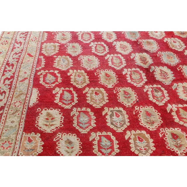 Antique Turkish Oushak Rug For Sale - Image 4 of 8