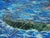 2020s Moisés Villafuerte "Chubasco" Green, Red, and Blue Contemporary Stormy Seascape Painting, 2022 For Sale - Image 5 of 7
