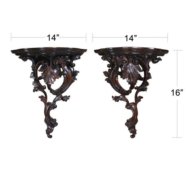 These stylish and elegant, hand-sculpted, Pair of Carved Wooden Wall Sconces bring a classic look to any home decor...