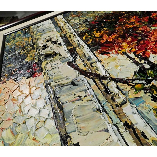 Maya Eventov "Foliage of Fall" Original Acrylic on Canvas, H.Signed Me012209-12 For Sale In Denver - Image 6 of 10