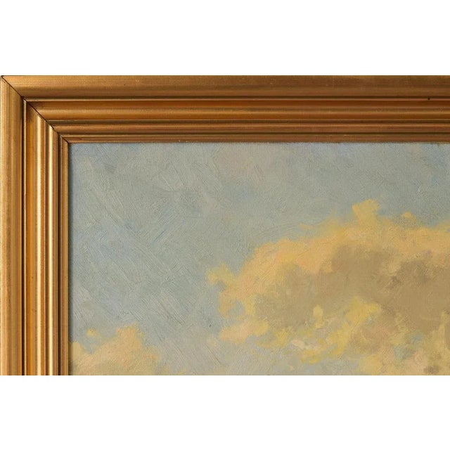 Goldenrod Francesc Carbonell Massabe, Farmyard with Sheep, 20th-Century, Oil on Canvas, Framed For Sale - Image 8 of 11