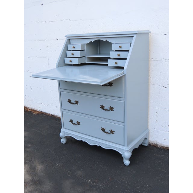 Jasper Cabinet French Painted Gray Secretary Desk 6634 For Sale - Image 12 of 17