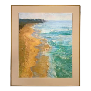 1984 “New Brighten Beach” Pastel on Paper by Kitty Wallis