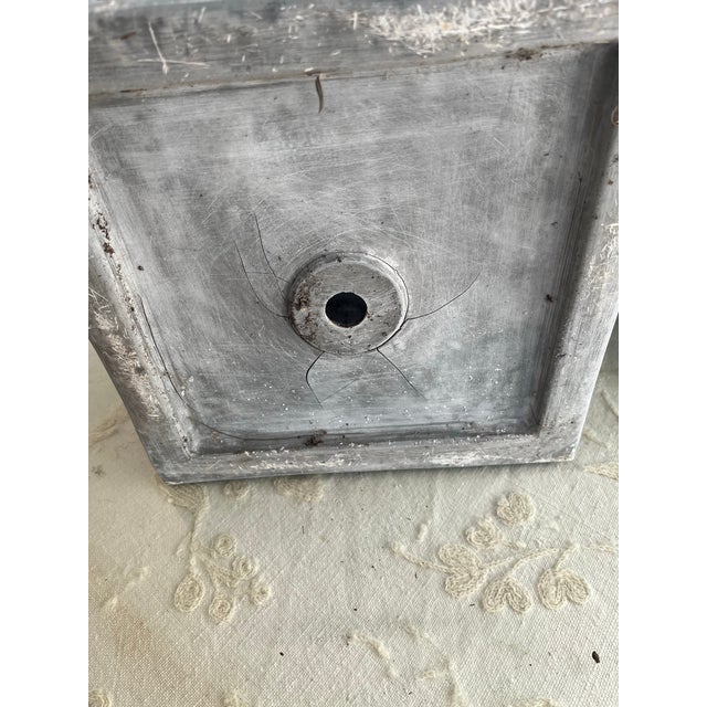 Pair of tin lined garden planters. Light weight but lined in plaster.