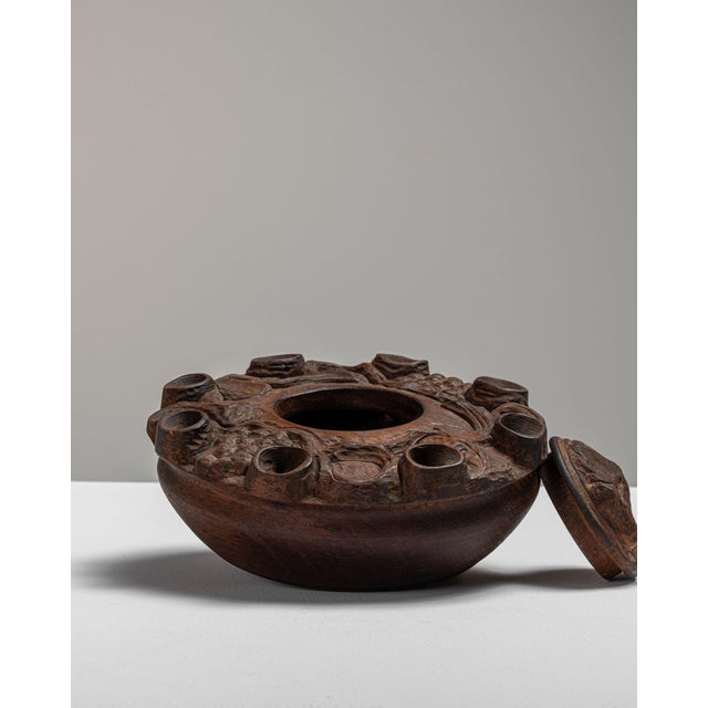 Mid 20th Century Italy Brown Wood Cocktail Glass For Sale - Image 12 of 15