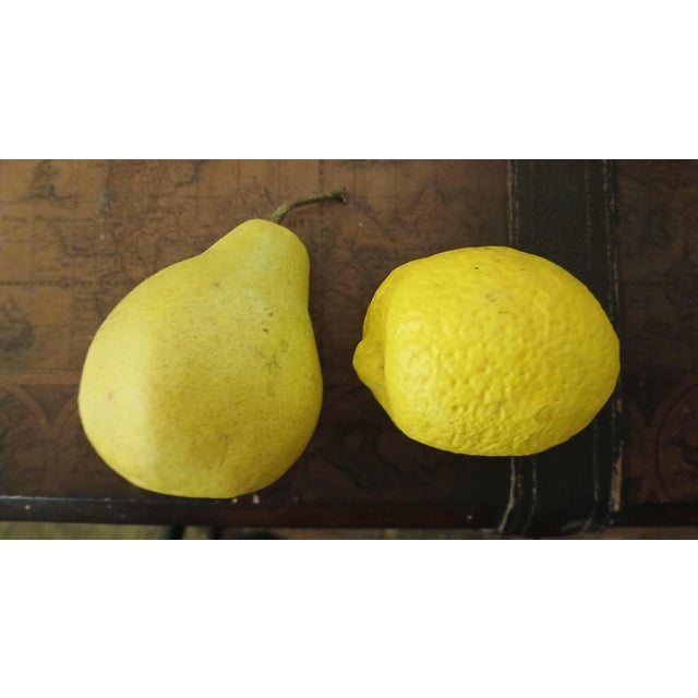 Mid 20th Century Italian Alabaster Stone Fruit - Pear & Lemon For Sale - Image 4 of 8