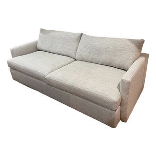 Crate & Barrel Lounge Sofa, 93" Taft Cement For Sale