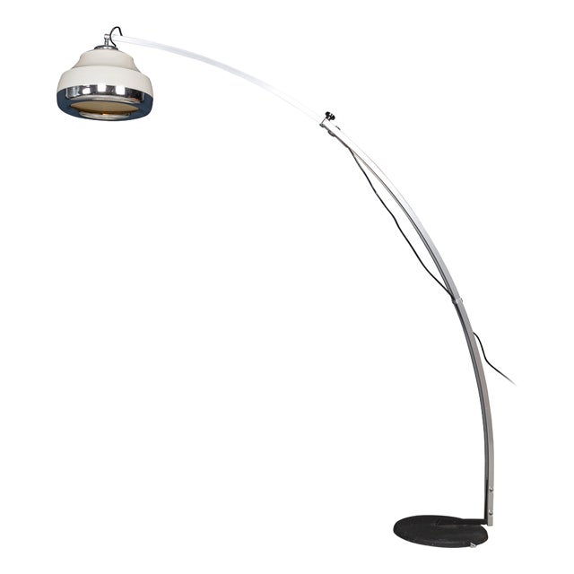 Vintage Italian Extendable Arc Floor Lamp, 1970 For Sale