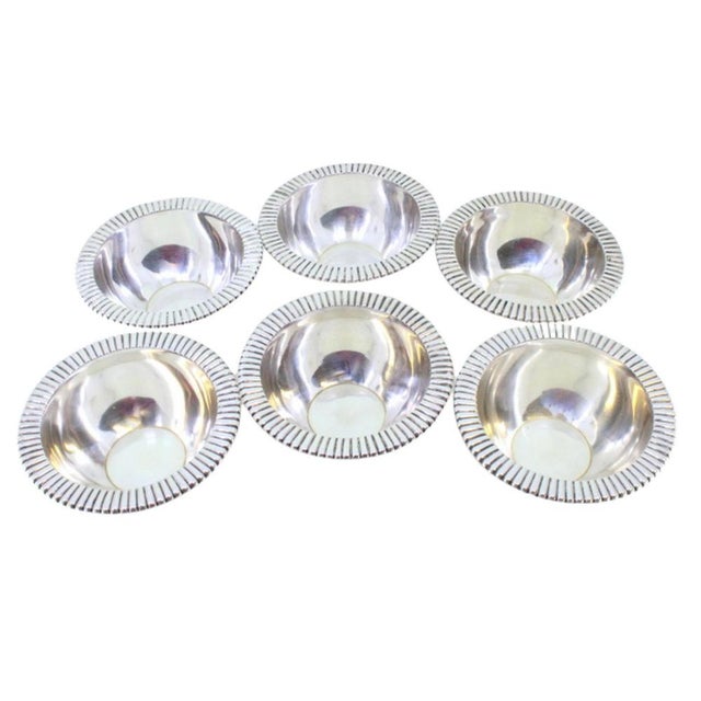 Silver Washbasins, Set of 6 For Sale - Image 4 of 4