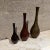 Vintage Japanese Bud Vases Patinated Brass Set of Three For Sale - Image 10 of 12