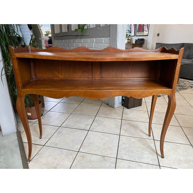 Louis XV Style Console Table in Cherrywood, 1950s For Sale - Image 16 of 18