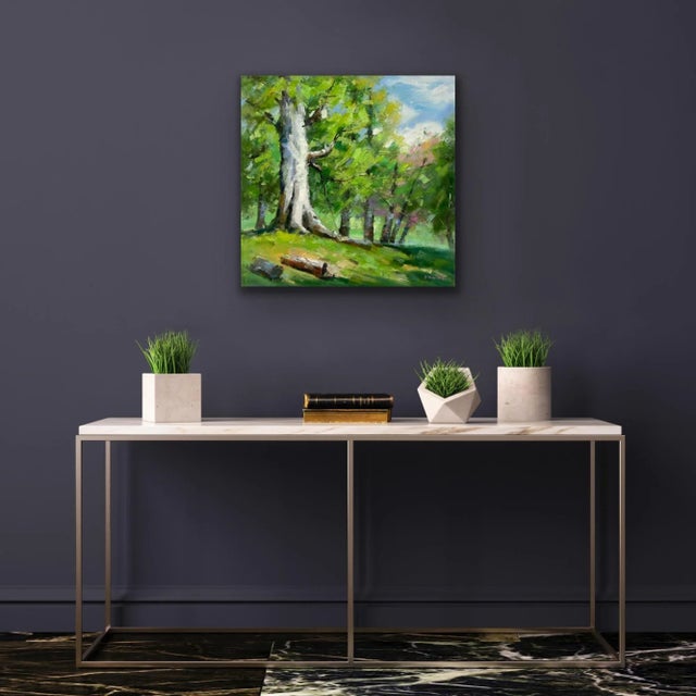 Impressionist Impressionistic Landscape Original Oil Painting For Sale - Image 3 of 10