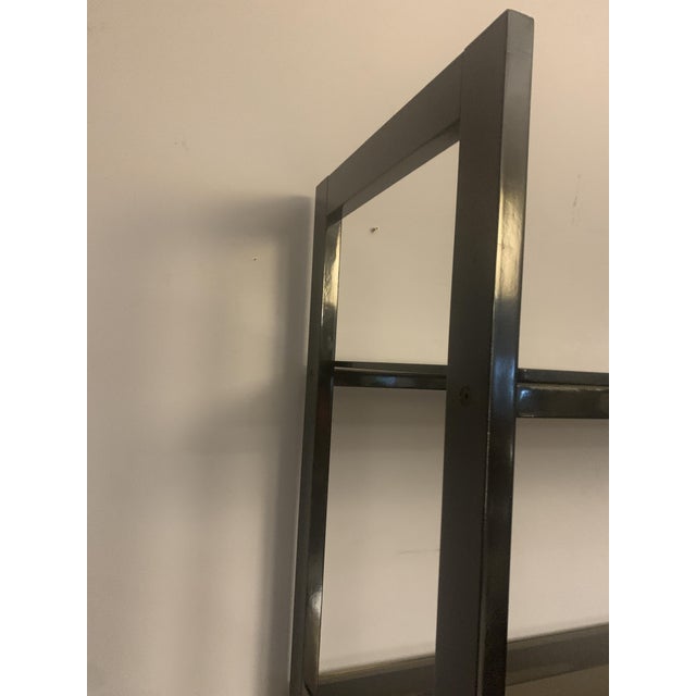 Chrome-Plated Metal and Opaque Glass Shelf, 20th Century For Sale - Image 3 of 10