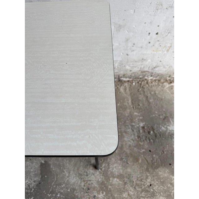 Wood Mid-Century Modern Industrial Desk with Two Drawers, 1950s For Sale - Image 7 of 9