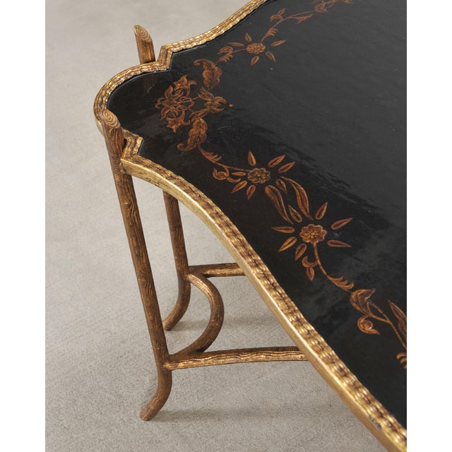 Dennis & Leen Chinoiserie Iron Gilt Tray Cocktail Table For Sale - Image 15 of 17