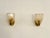 Gold Art Deco Italian Brass and Murano Glass Wall Lights, 1990s, Set of 2 For Sale - Image 8 of 14