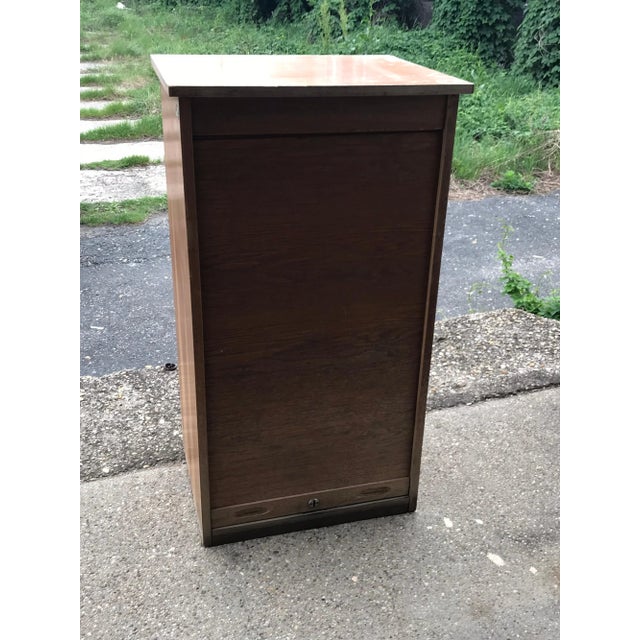 Industrial Industrial Tambour Front Cabinet, 1950s For Sale - Image 3 of 15