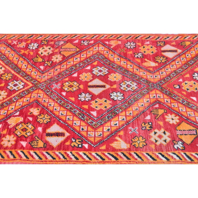 Mid 20th Century Mid 20th Century Vintage Moroccan Runner - 8'7" X 2'5" For Sale - Image 5 of 6