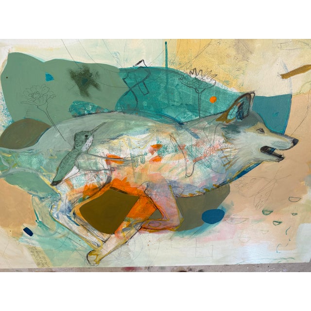 "Lobo-Motion" a Wolf Painting by LWren Walraven For Sale - Image 9 of 10