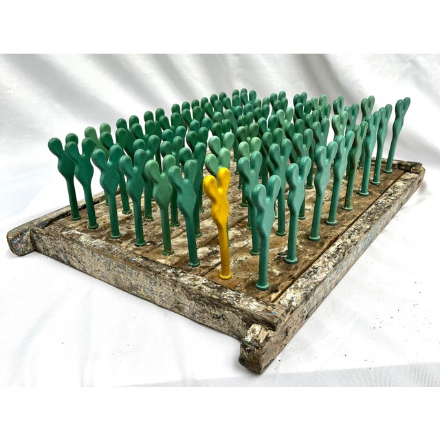 Unique industrial salvage wall art. This vintage balloon mold was found in an abandoned balloon factory in India. It has...