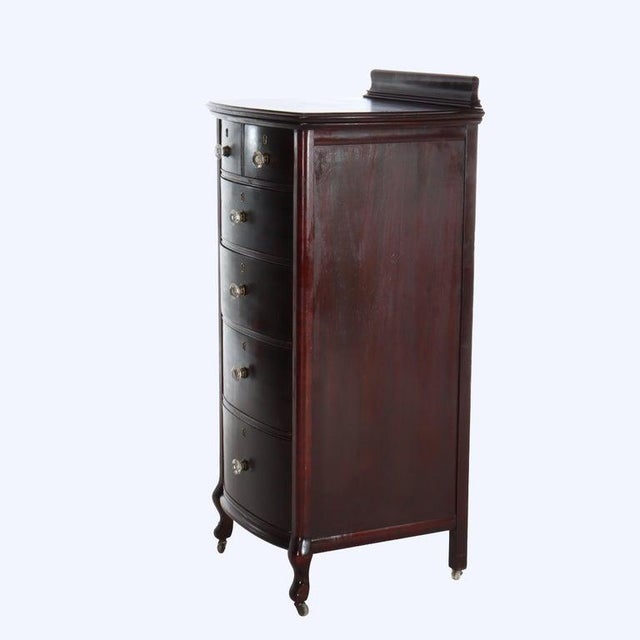 1920s Rj Horner Mahogany 6 Drawer Lingerie Chest With Graduated Drawers, Attributed For Sale - Image 6 of 8