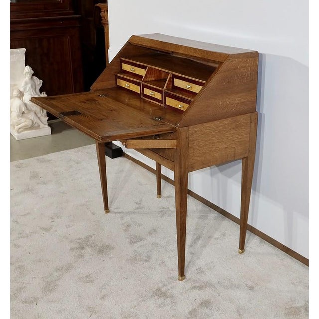 Small Oak Slope Desk For Sale - Image 4 of 18
