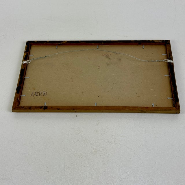 Mid 20th Century Original Vintage Ny Artist Eugene Arcieri O/B Mid 20th C. Painting, Framed & Signed For Sale - Image 5 of 6