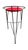 Vintage Vecta Postmodern Black Metal & Red Upholstered Bar Stools – Set of 6 For Sale - Image 4 of 9