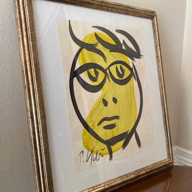 Wood 1970s Abstract Painting by Peter Keil, Framed For Sale - Image 7 of 9