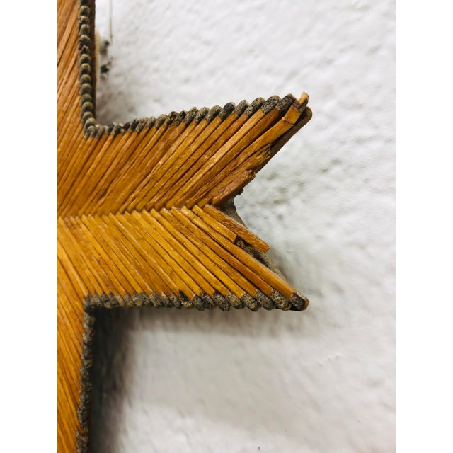 Antique Folk / Tramp Art Match Stick Cross For Sale - Image 12 of 13